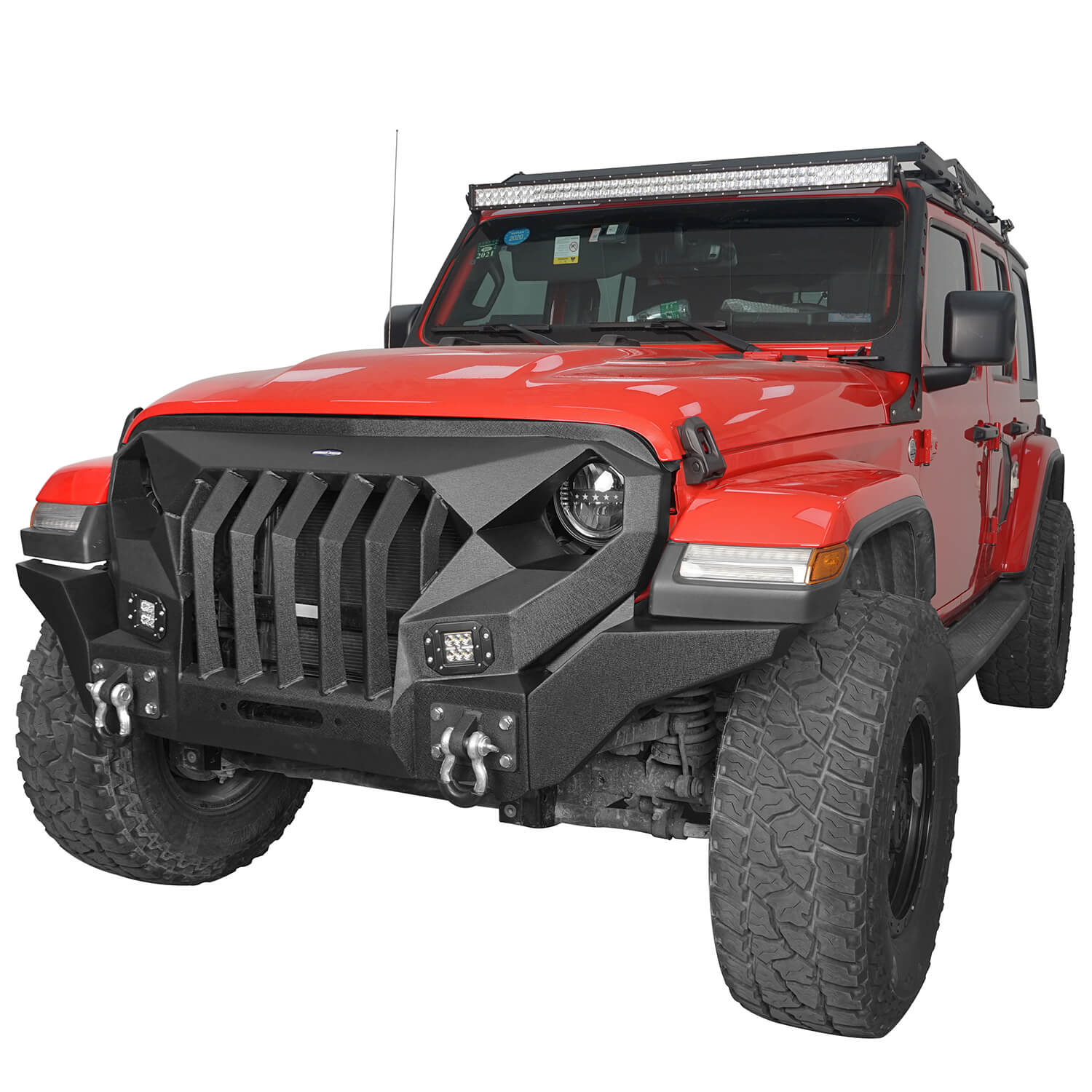 Jeep JT Front Bumper Full Width Front Bumper for 2018-2024 Jeep Wrangler JL  Jeep Gladiator JT – Bunker 4x4