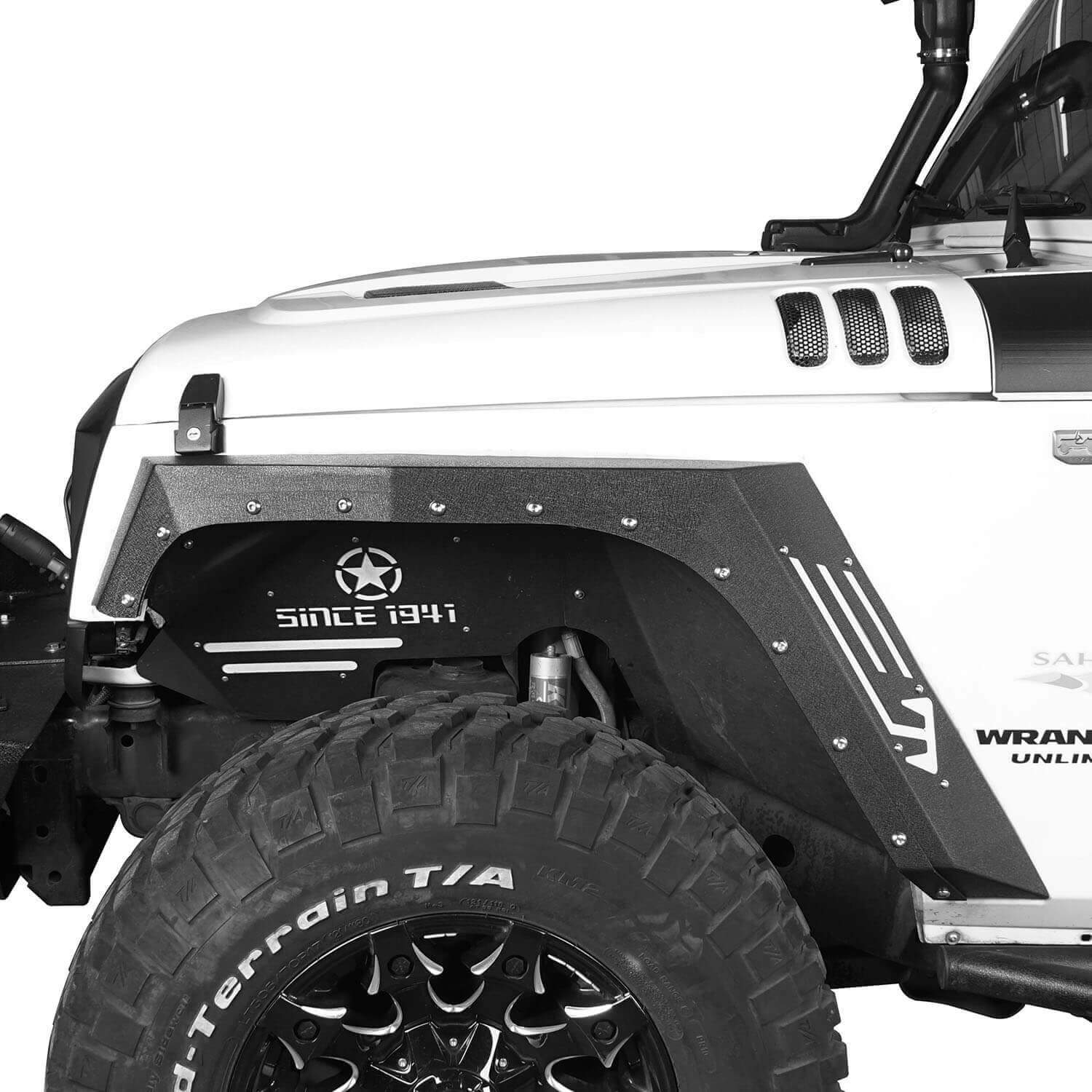 Jeep JK Fender Flares Armour Style Front & Rear Kit for 2007-2018