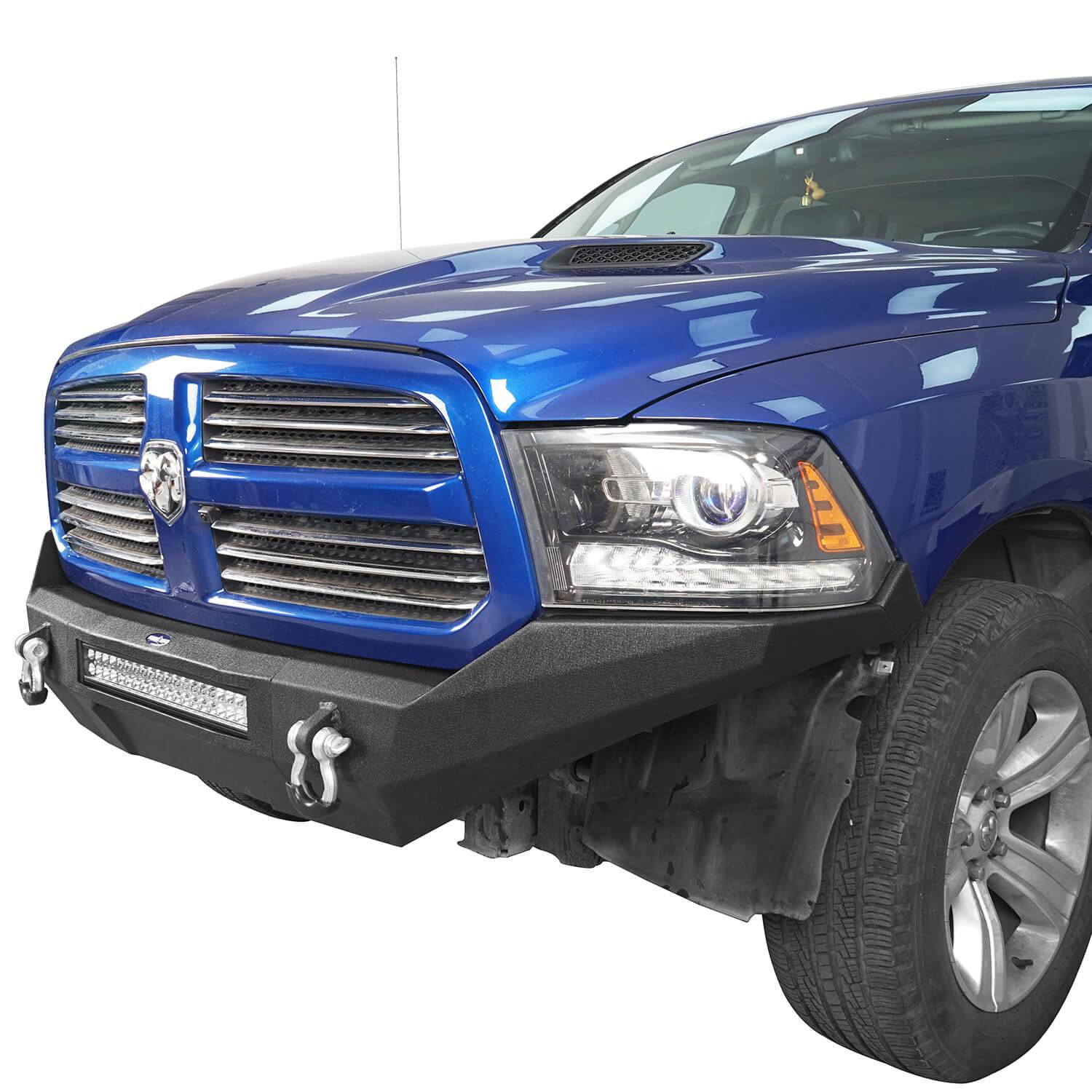 Ram Full-Width Front Bumper w/LED Light Bar for 2013-2018 Ram 1500